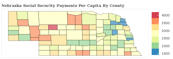 Nebraska County Social Security Comparison