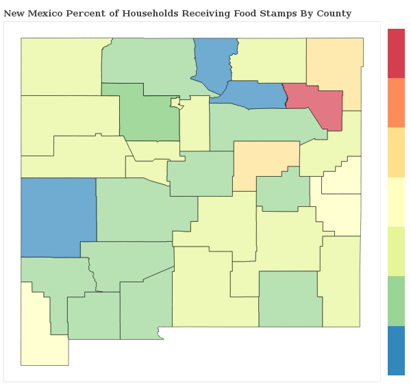 New Mexico County Food Stamps Comparison