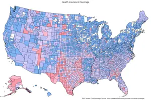 Health Insurance Coverage in the United States Map